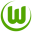 Blurred logo of VfL Wolfsburg